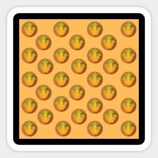 Adorable Cute Carrot Pattern Sticker